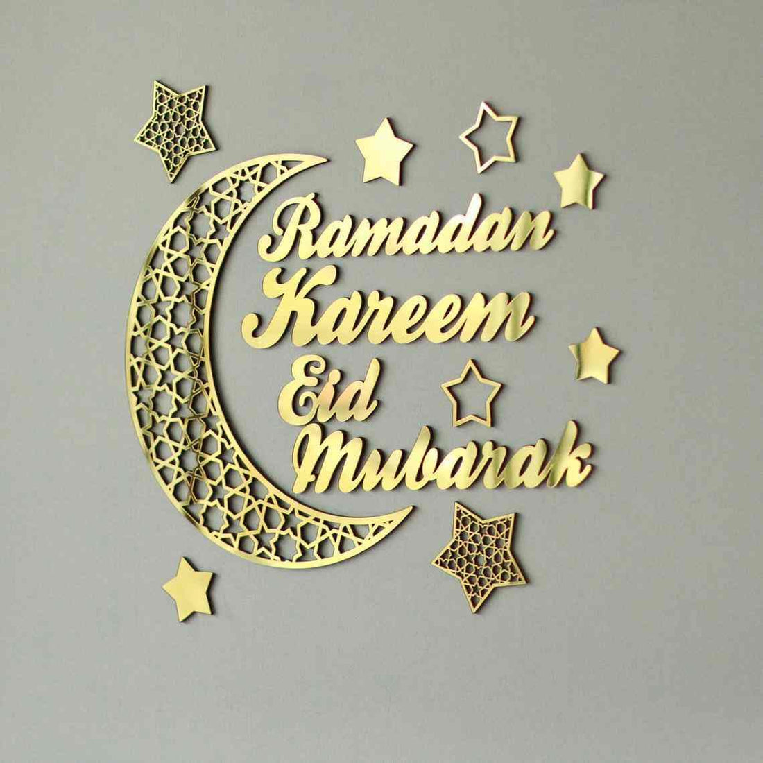 Haoser Ramadan Kareem Ramzan Mubarak Moon And Stars (gold)
