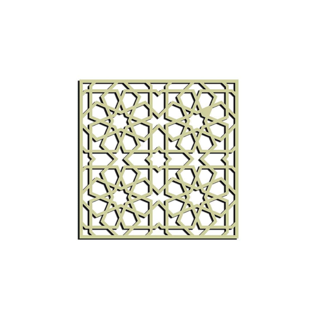Haoser Wall Hanging Wooden Carved Panel for Room Partition, Cabinet Doors, Windows (Square Panel-3) - Haoser