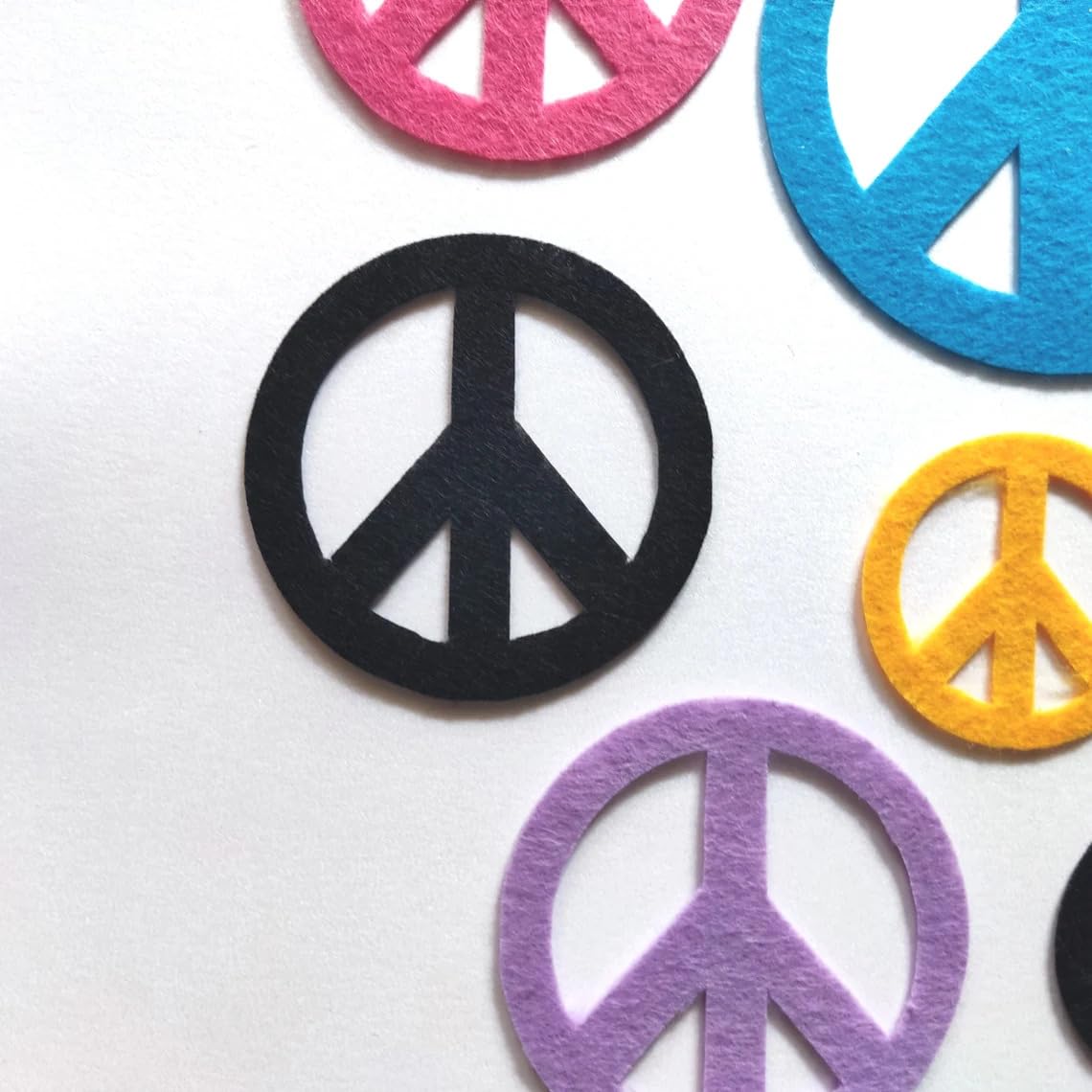 Pack of 30 Peace Sign Felt Die Cuts Peace Symbol Felt Cutouts for International