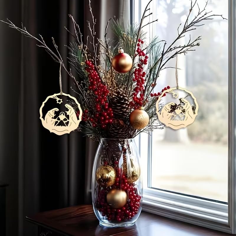 12 Pcs Pine MDF Wood Craft Blanks | 3.15 x 31.15 Inch | DIY Painting, Holiday Ornaments