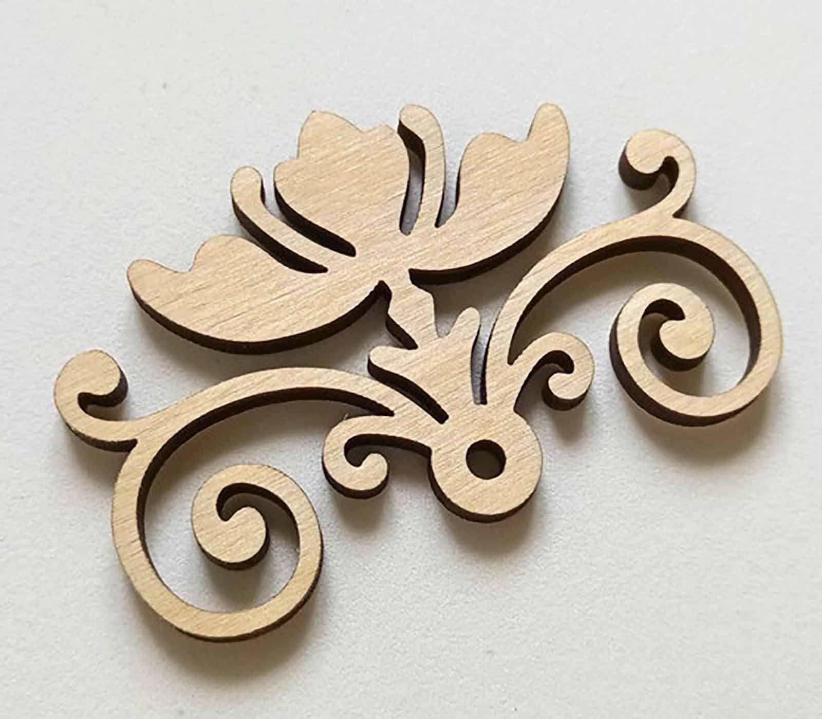Haoser Wooden Ornaments Cutouts for Home Decor, Laser Cut Wood Cutouts for DIY Craft Project (Ornament-6) - Haoser