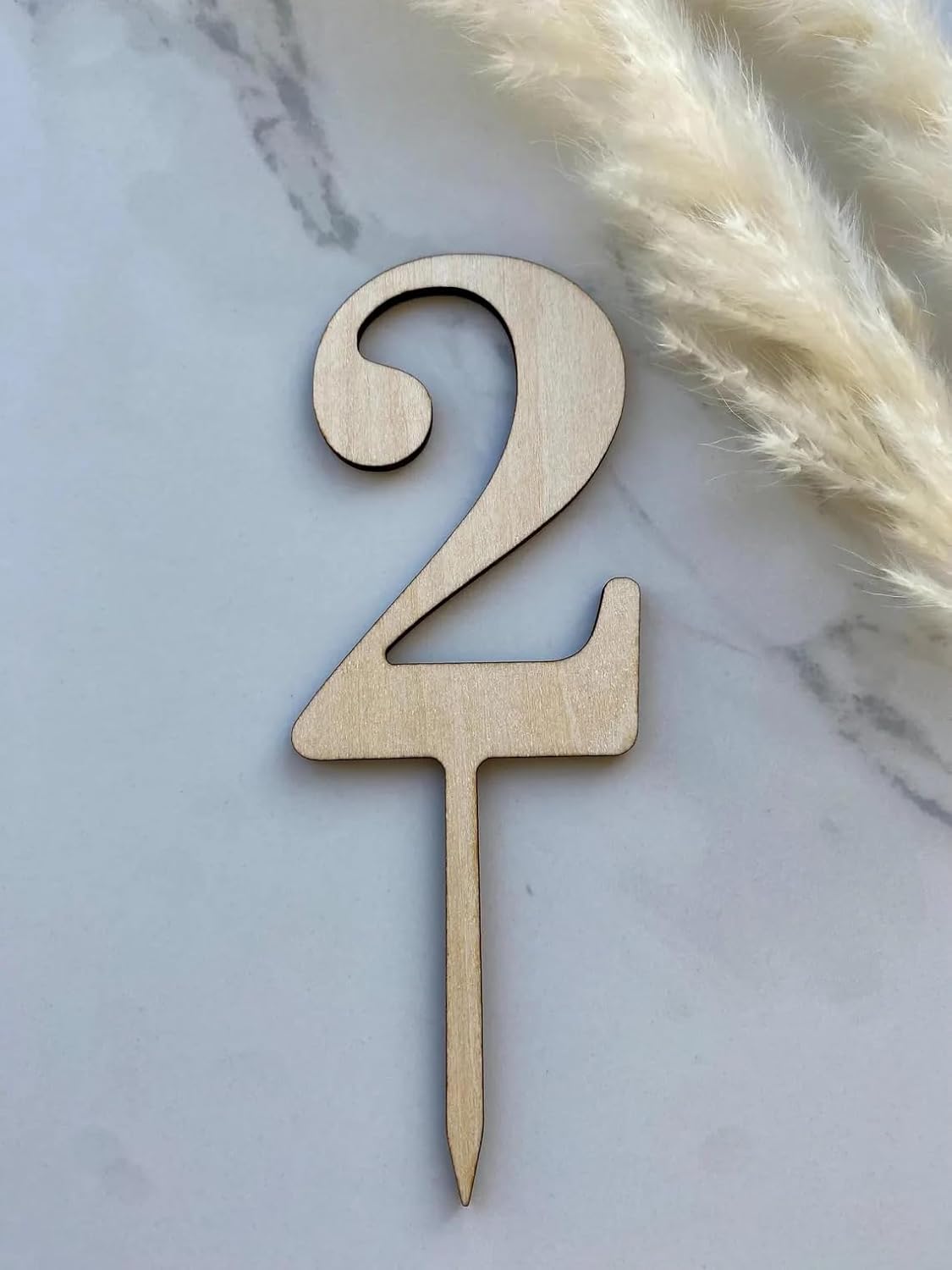 Wooden Number Cake Topper Set | Birthday Party Decoration for Boys & Girls