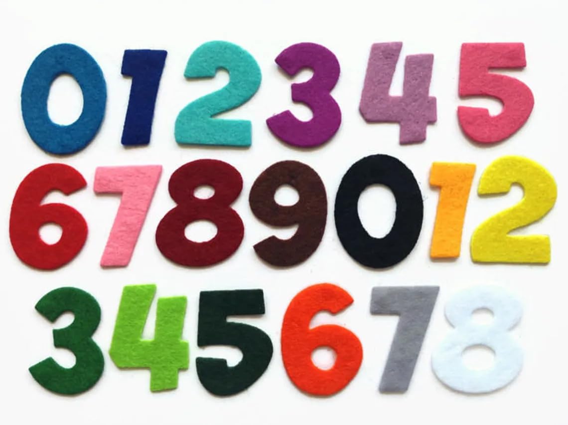 Felt Numbers Die Cut – 0 to 9 Cutouts for Crafts, Sewing, DIY Projects,