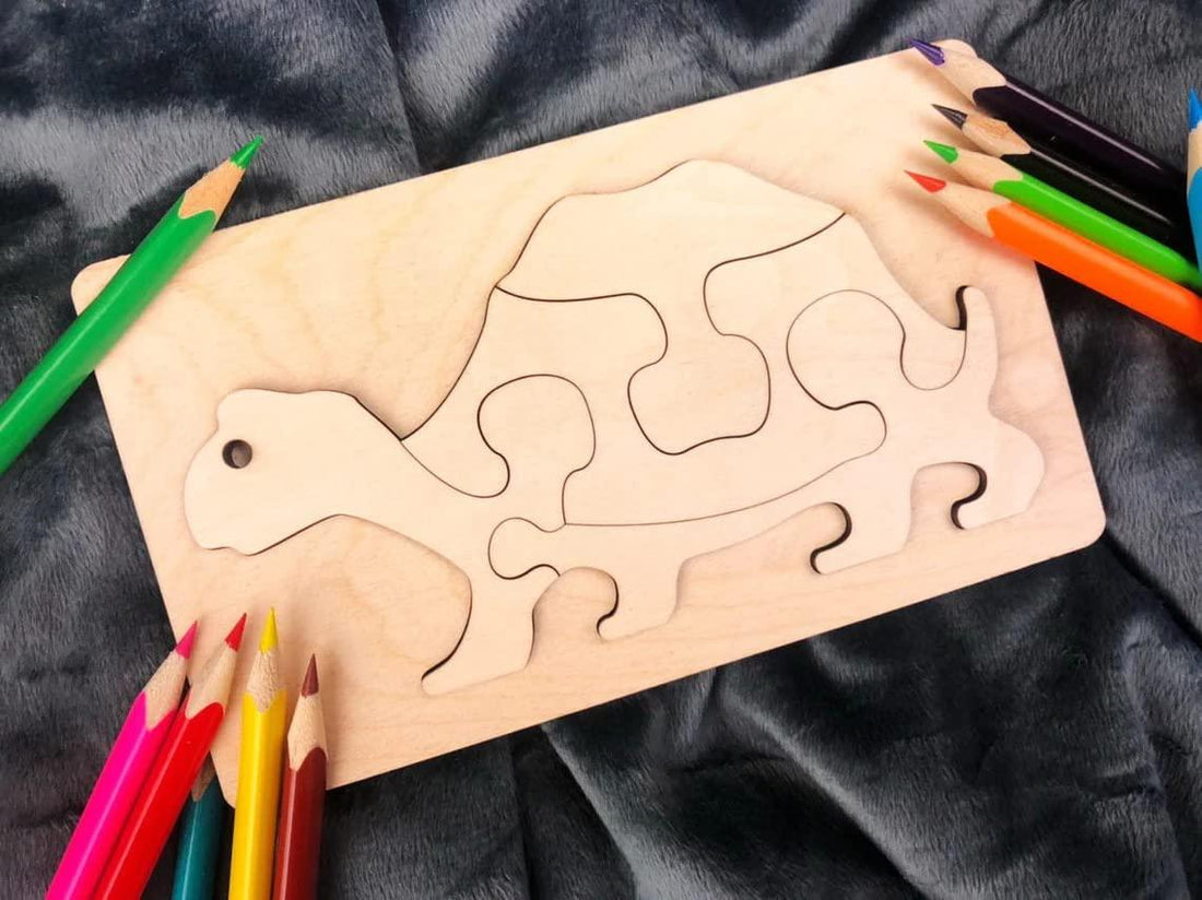 Haoser Turtle Puzzle for Child | Turtle Puzzle,Animals Puzzle for Preschool Kids,Puzzles for Kids, Wooden Puzzle for Kids Brain (H-P3-TurtlePUZZALS-P1_8X6IN) - Haoser
