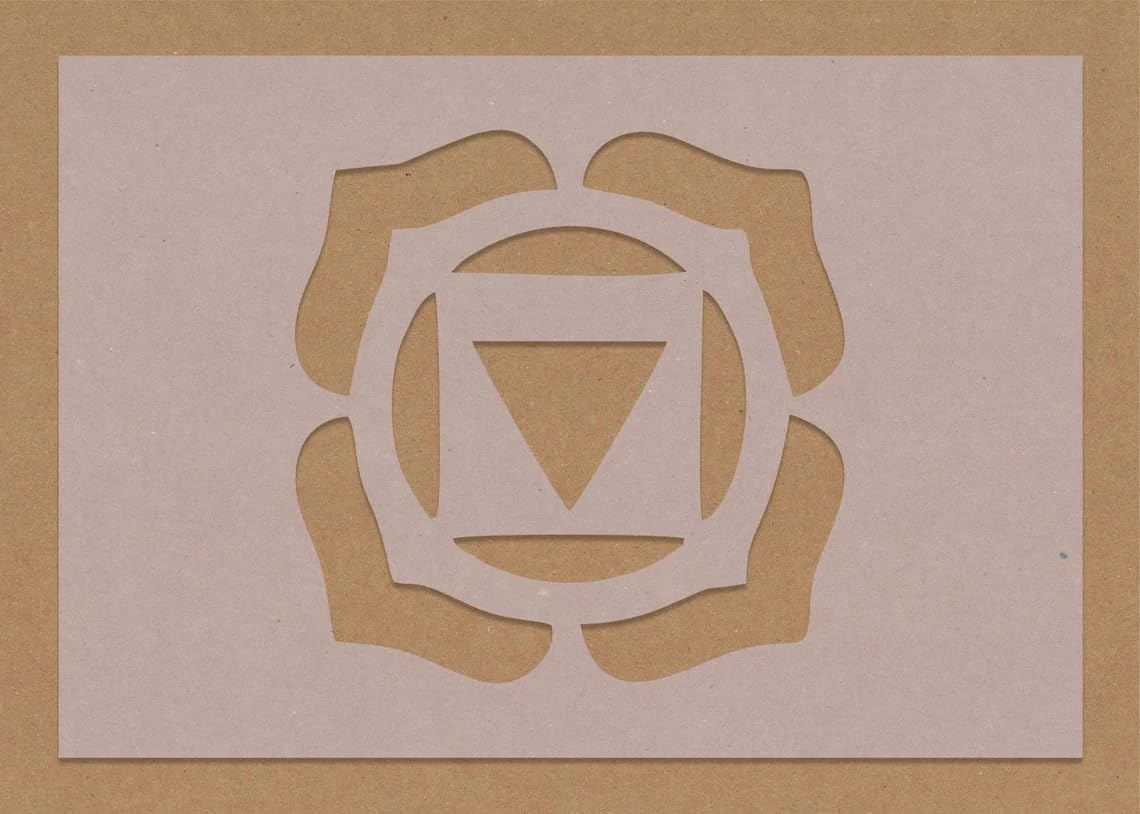 7 Chakra Symbol Stencil Individual 5.8X5.3 Inch Plastic Stencil for Painting
