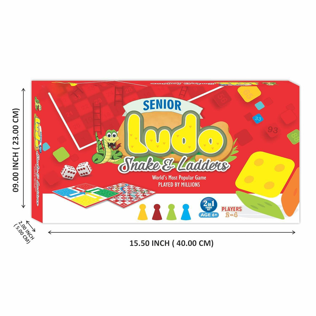 Haoser Ludo Board Game | Snakes and Ladders with Ludo Board Game for Kids and Family Fun - Haoser
