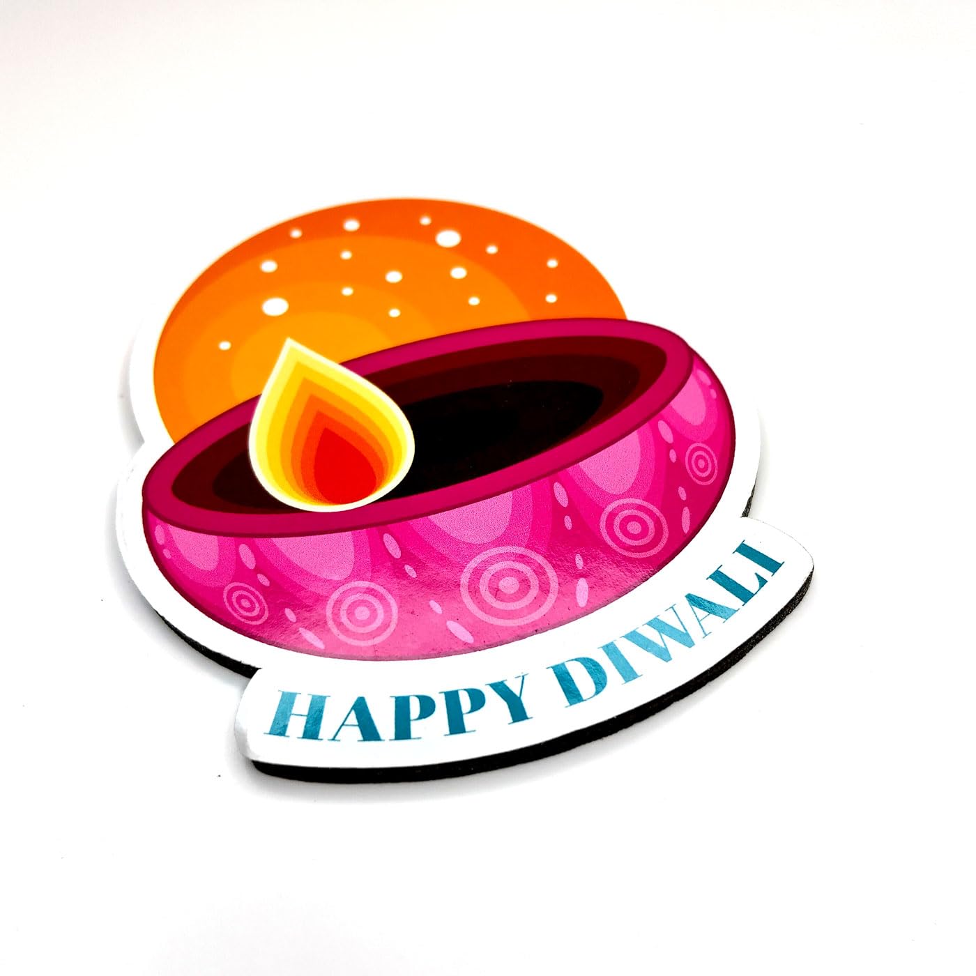 Haoser Wooden Hanging Deepak for Diwali Decoration Set of 9 Pcs