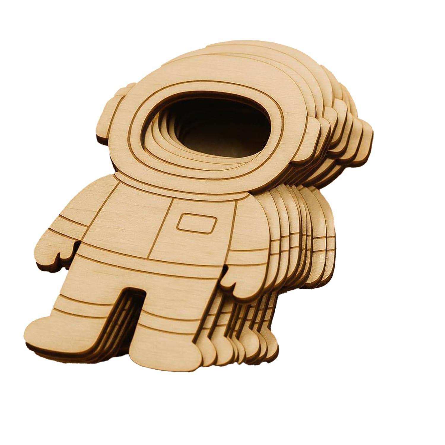 10 Pcs Astronaut Wooden Craft Blanks | 4 Inch Pine MDF Space Astronaut Cutouts