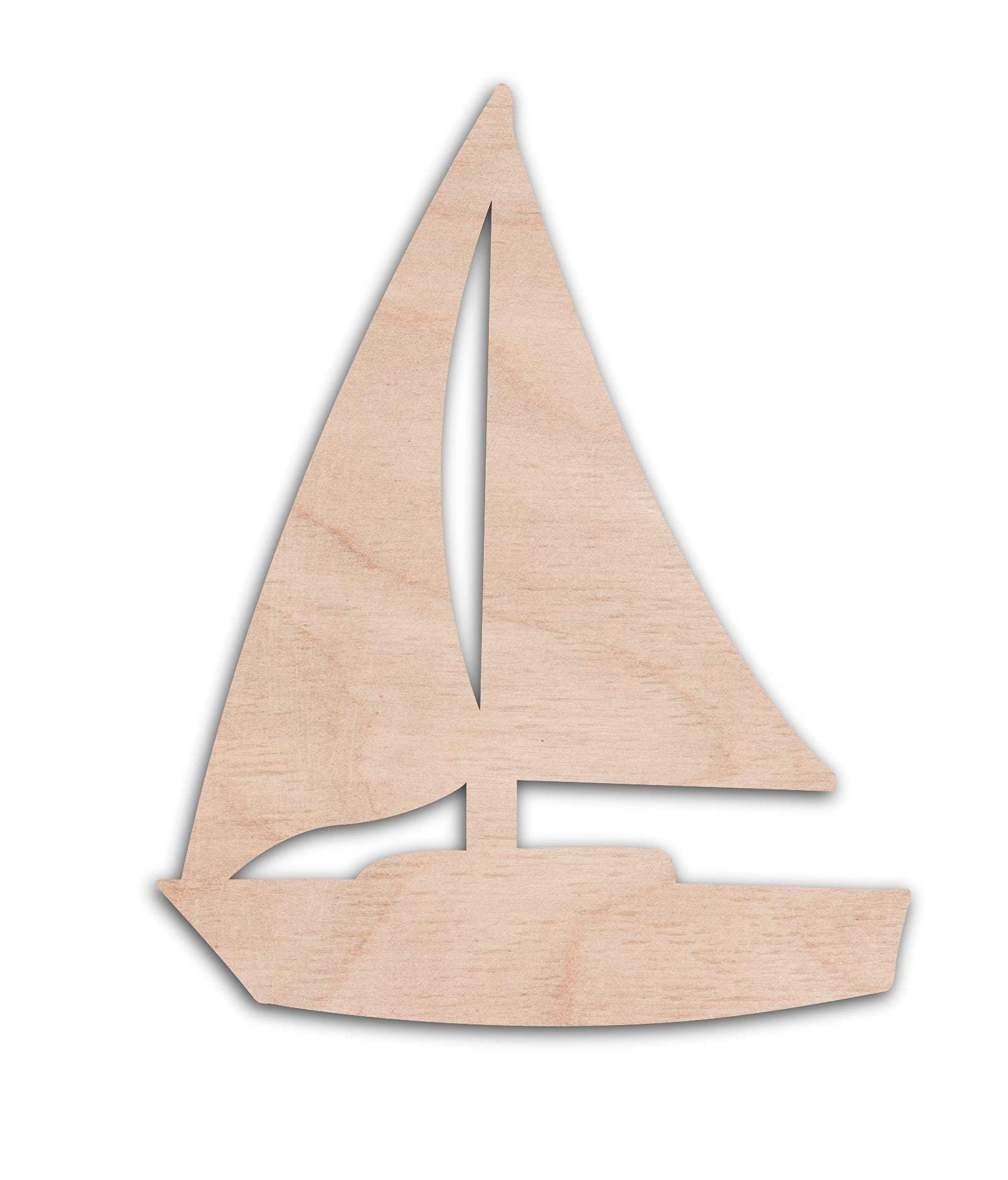 Haoser 3mm Wooden Boat Cutouts for Scrapbooking Arts Crafts DIY Decoration Display Décor - Haoser