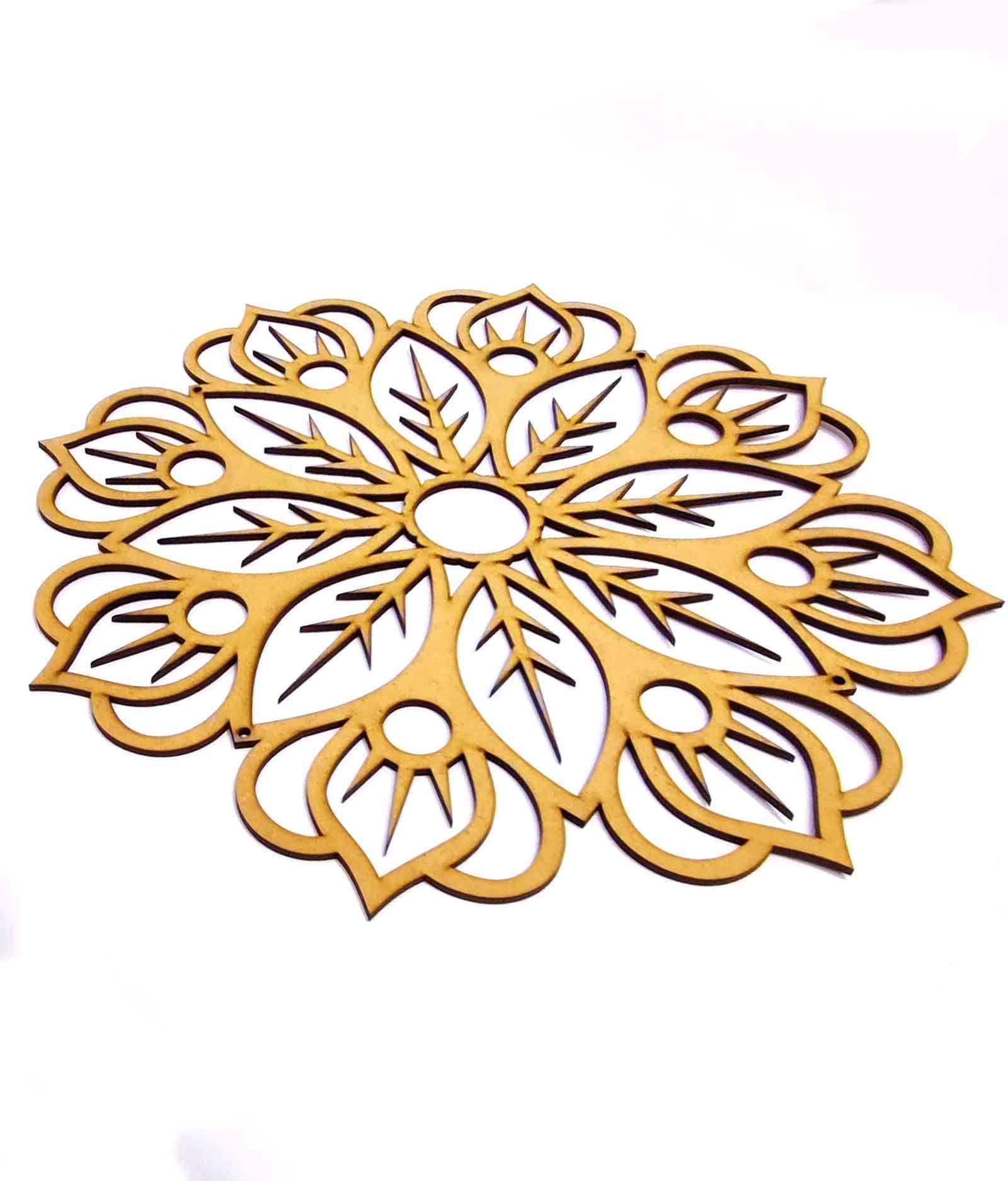 Haoser Wooden Mandala Art Design Panel for Home Décor, Living Room, Bedroom, Living Area, Office - Haoser