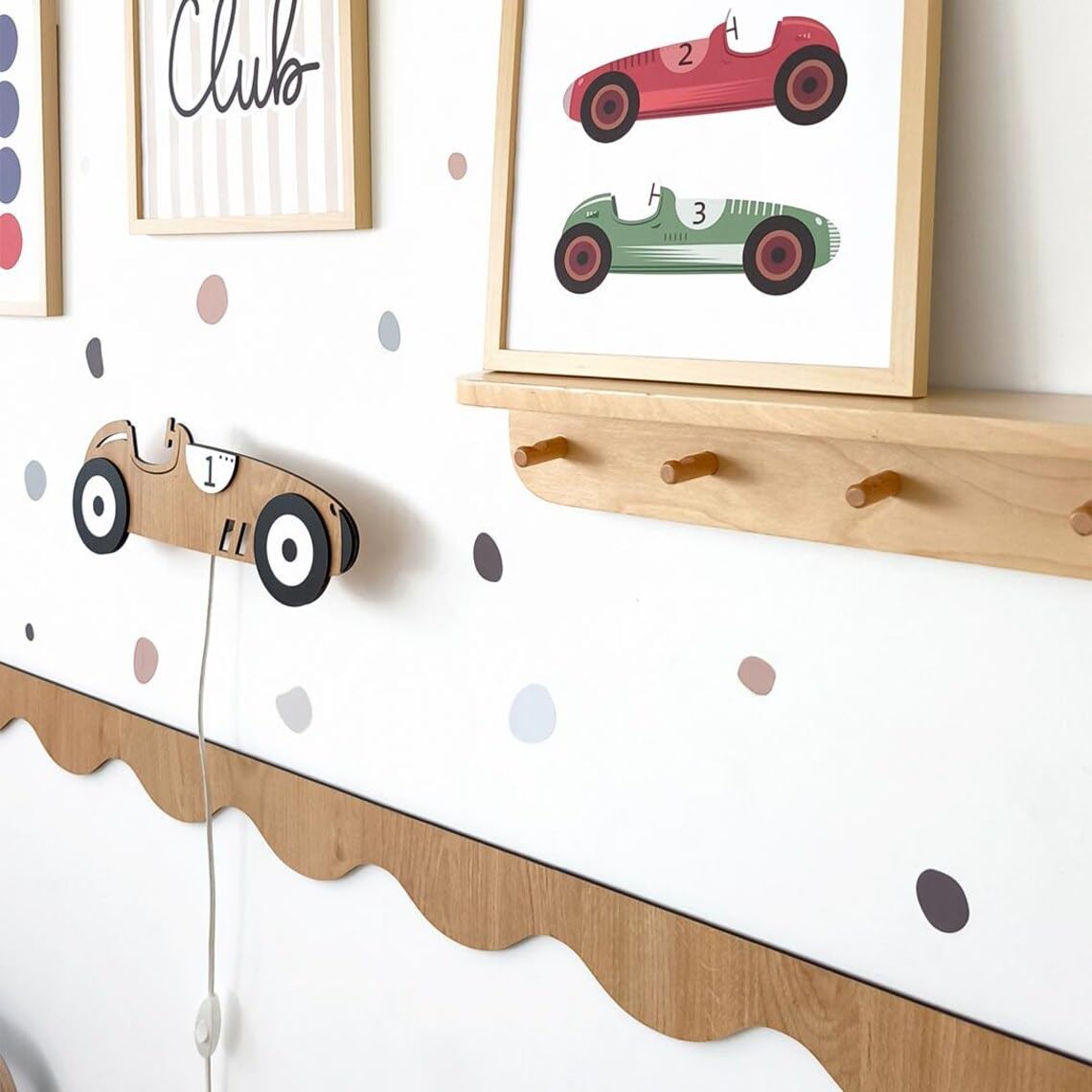 Pack of 5 Soft Scalloped Mountain Wall Molding – 56x9 CM