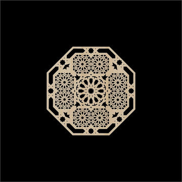 Haoser Laser Cut Design Home Decorative Pack of 1 Carved Birch Ply Panel -Panel-5 - Haoser