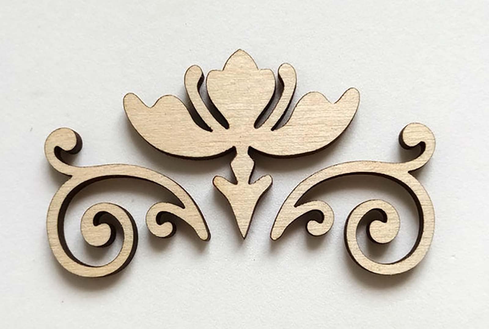 Haoser Wooden Ornaments Cutouts for Home Decor, Laser Cut Wood Cutouts for DIY Craft Project (Ornament-8) - Haoser