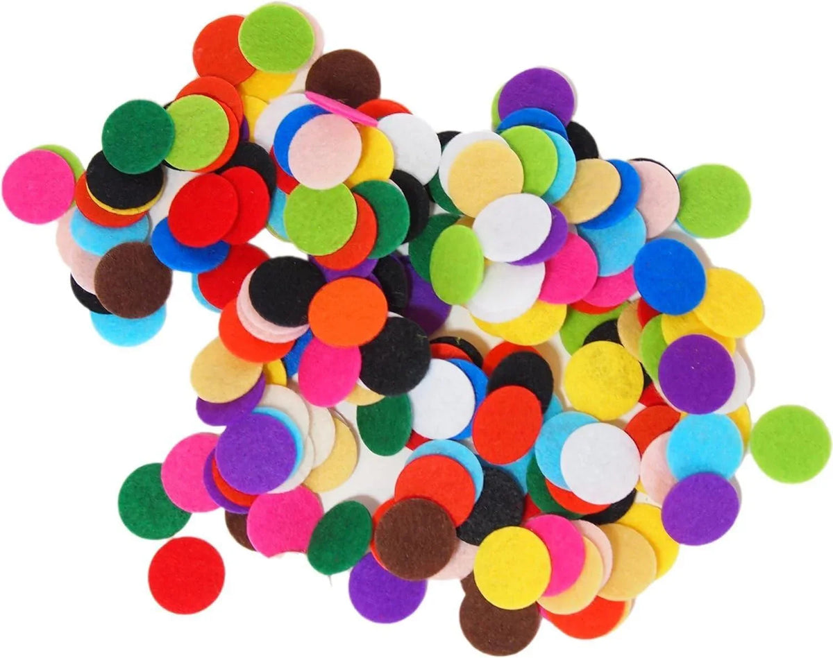 Haose Mixed Color Assortment Felt Circle Craf (1 inch - 50 pac - Haoser
