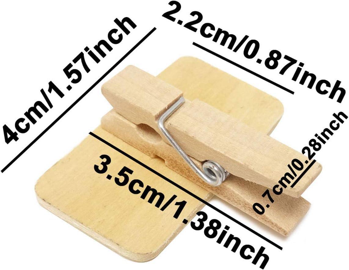 Haoser 12 Mini Retangle Chalkboard Blackboard with Wooden Clip Message Board Signs and Labels Clips - Haoser