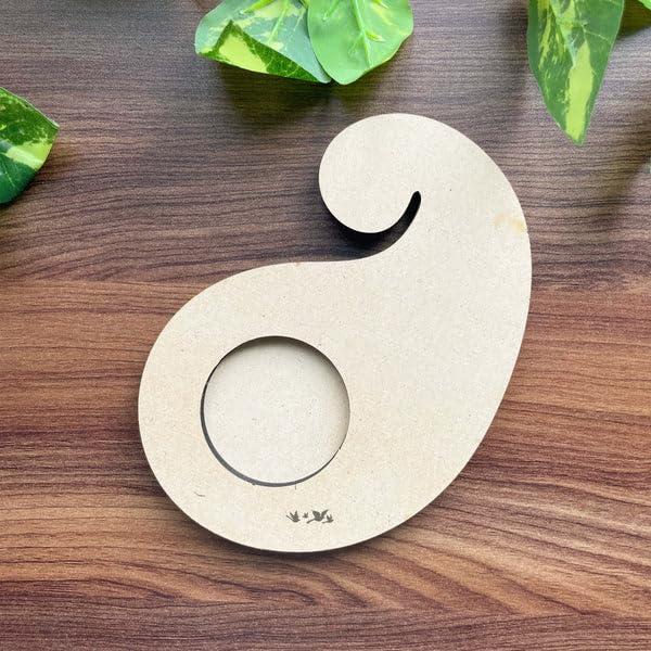 2 Pcs Wooden MDF Tea Light Holder 6x6 Inch – 3 Layered Nested Mandala Design Candle Holder for Diwali, Pooja, Home Decor