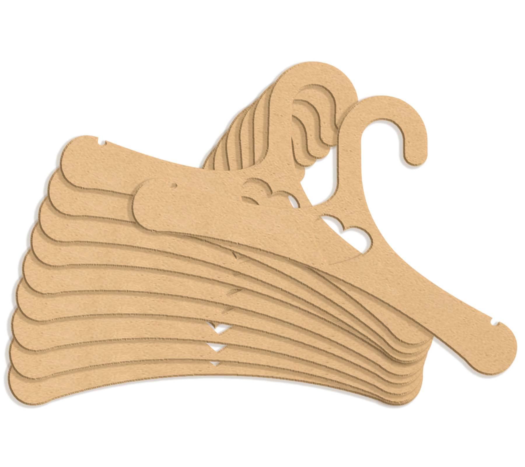 Haoser Kids Clothes Hanger, Solid MDF Garment 10 inch Hangers with Non Slip Bar for Kids - Haoser