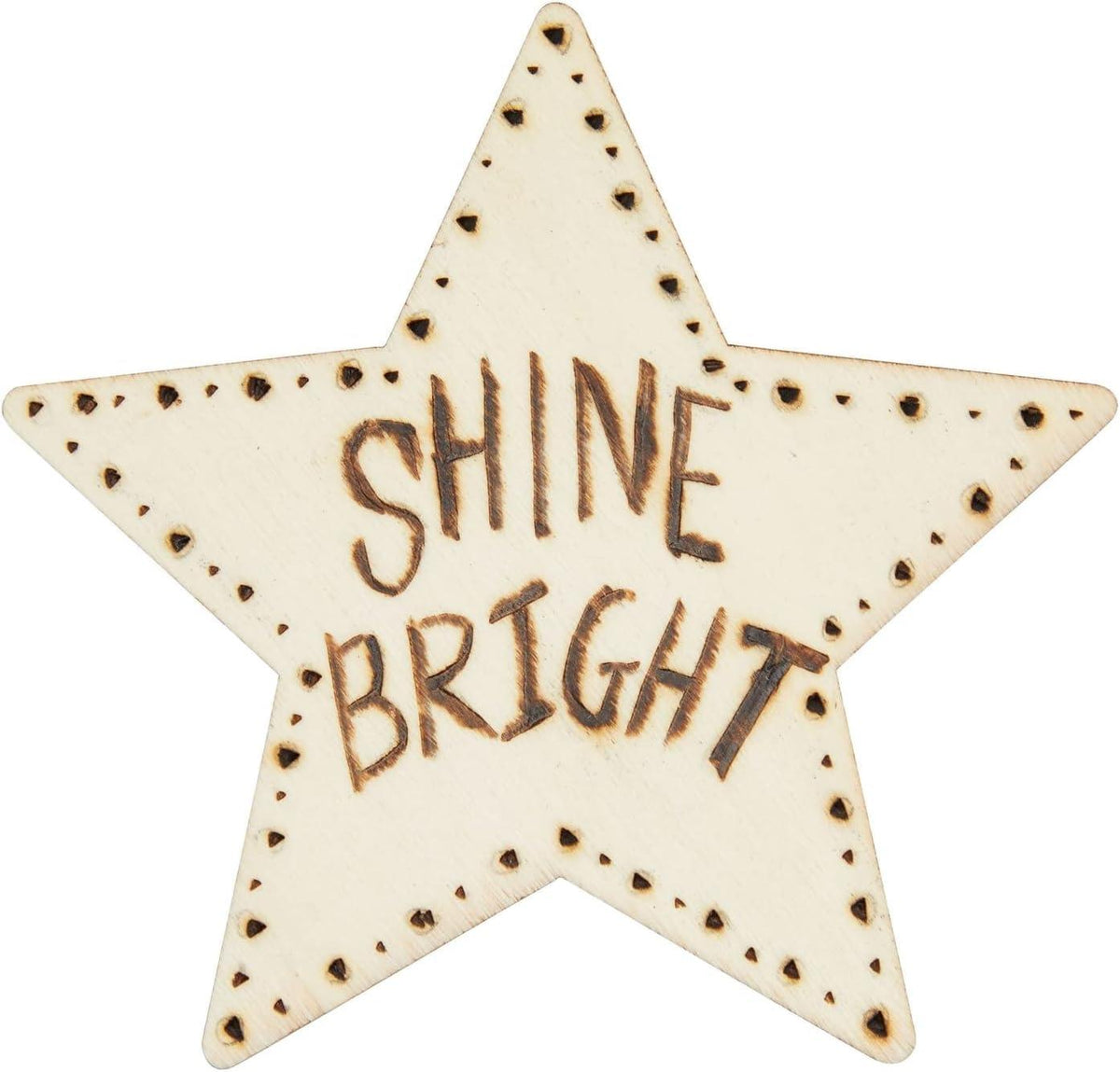 Haoser Star MDF Pine Wood 1 inch -2.5 mm Thick Wood Stars for Crafts, Unfinished Wooden Star Cutouts,Star Wood Slices Board for Resin Art, Mandala Art, Pyrography, Painting - Haoser