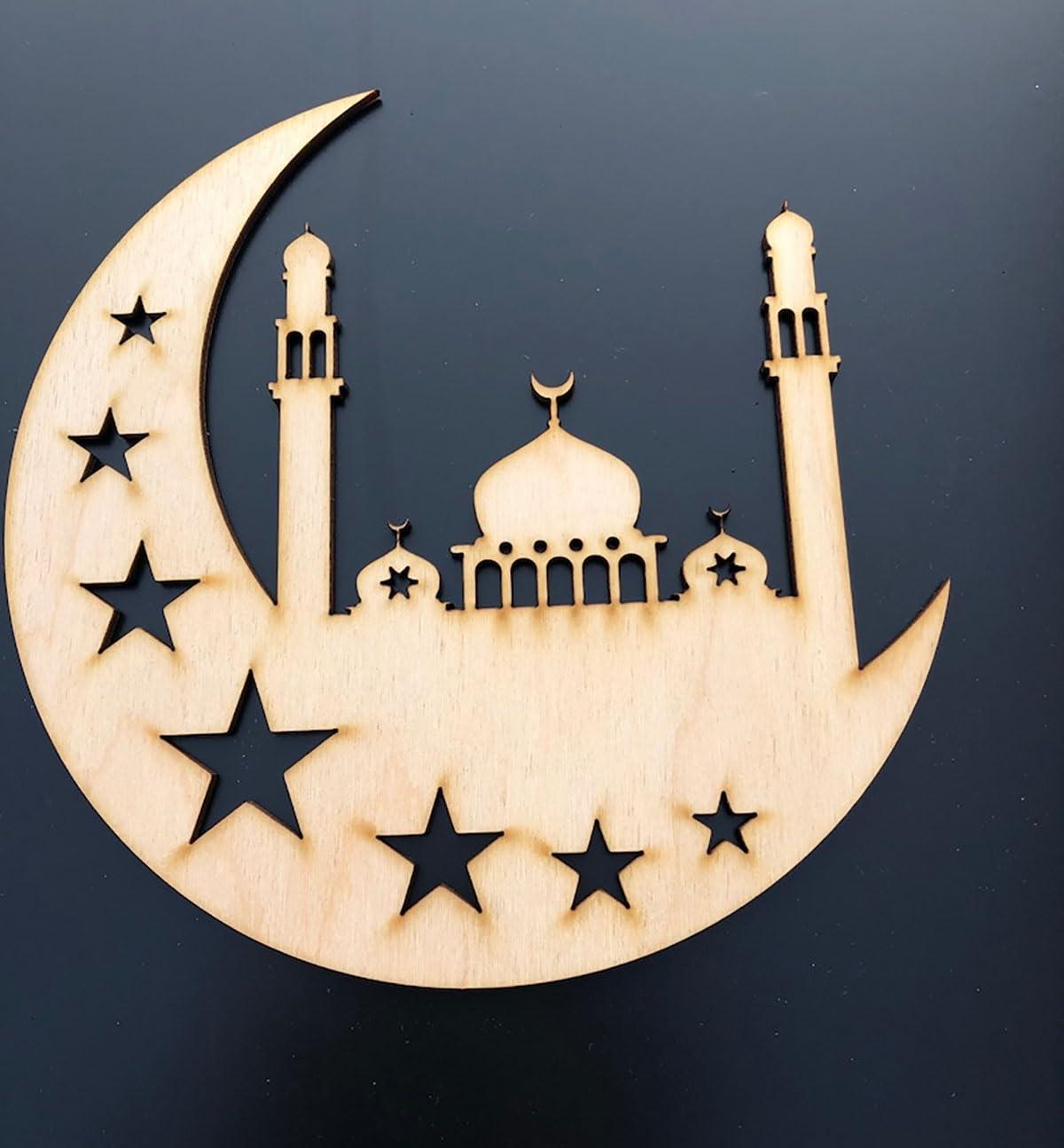 Curious Button 25cm Freestanding Masjid Decor Table Top, Ramadan Gifts, Tabletop Display, Ramadan Decor, Wooden Cutouts, Eid Decoration, MDF Home Decor - Haoser