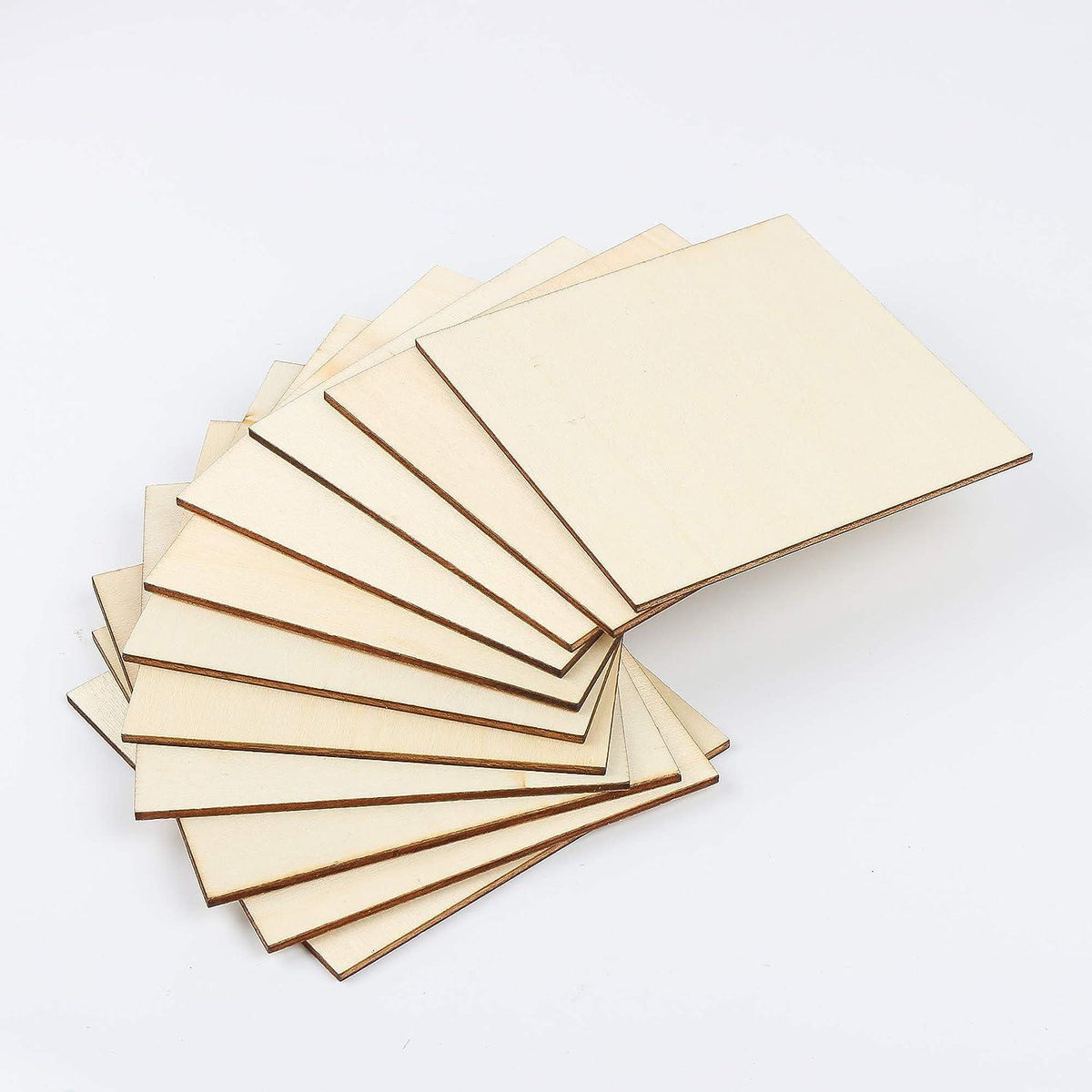 Haoser Square MDF Square MDF Board 1 inch -2.5 mm Thick Wood Squares for Crafts, Unfinished Wooden Square Cutouts,Coasters for Resin Art, Mandala Art, Pyrography, Painting - Haoser