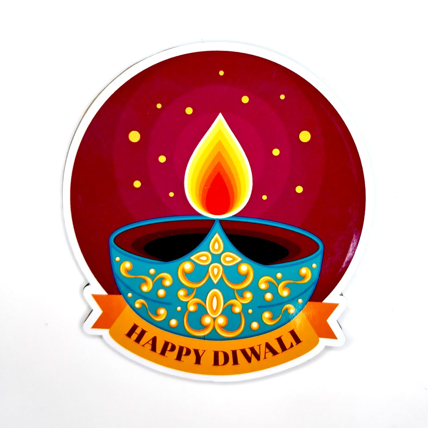 Haoser Wooden Hanging Deepak for Diwali Decoration Set of 9 Pcs