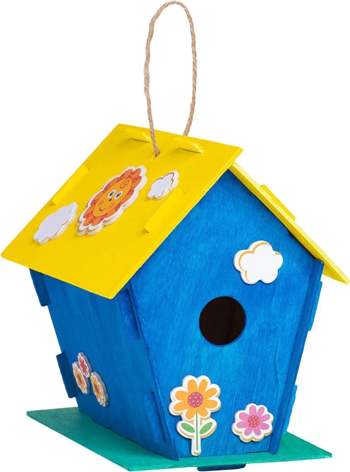 Haoser DIY Wooden Birdhouses - Creative Arts and Crafts Set for Kids and Adults - Unfinished Wood Birdhouse Kits with Paint kit, Brushes- Build Your Own Bird Houses-Pack of 2 - Haoser