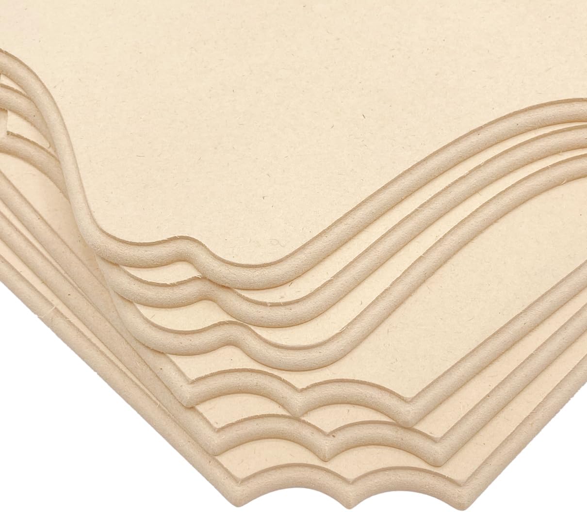 6 Pack Unfinished Wooden Plaques 11"x14"-0.25 Inch Thick Beveled MDF Wood Sign for Burning DIY Crafts