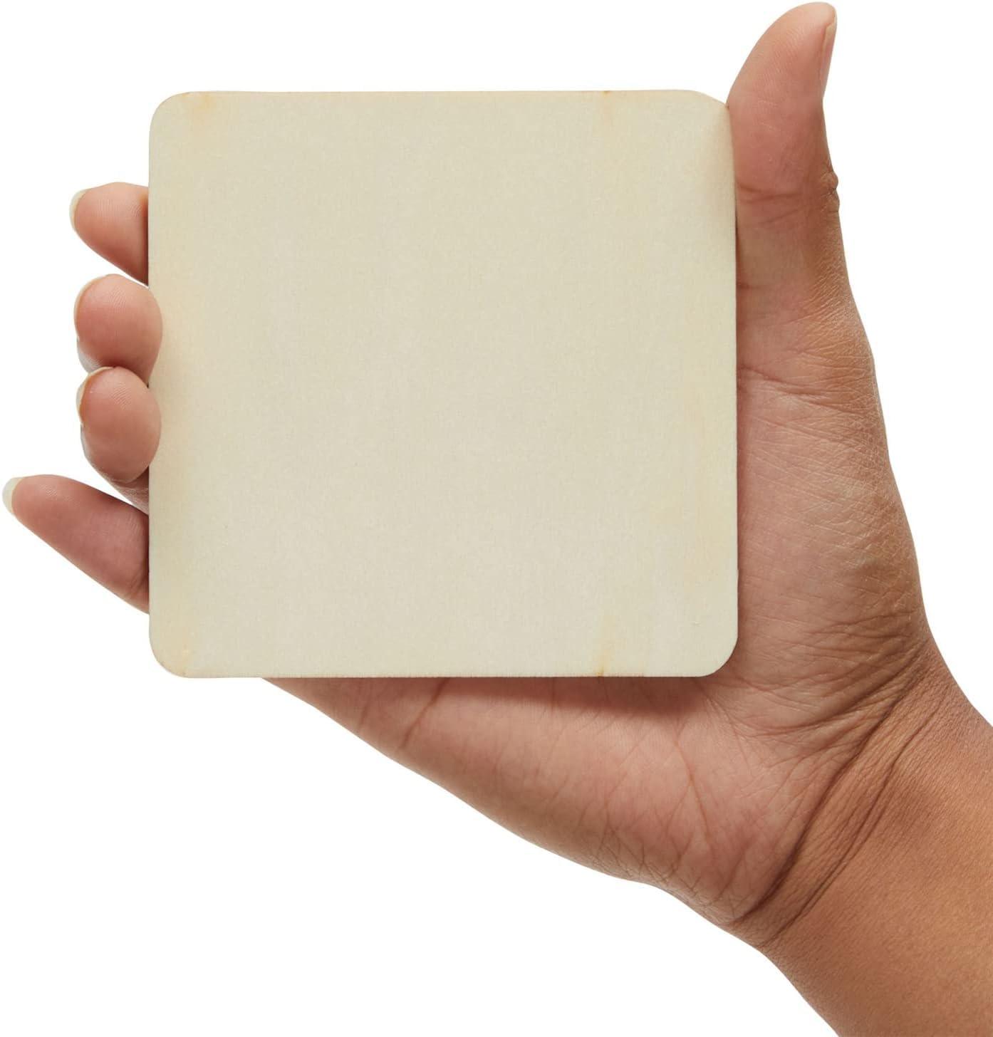 Haoser 30 Pack Unfinished Wood Squares for Crafts,Unfinished Squares MDF Cutouts for Art and Craft for Resin Art, Pyrography, Painting (2,3, 4 in Sizes) - Haoser