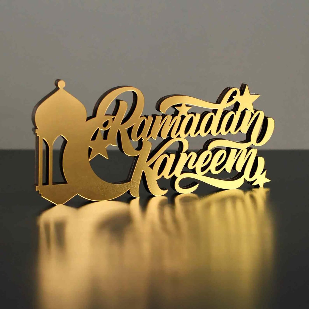 Haoser Wooden Ramadan Table Decor - Islamic Home Decor - Eid Mubarak Gift -