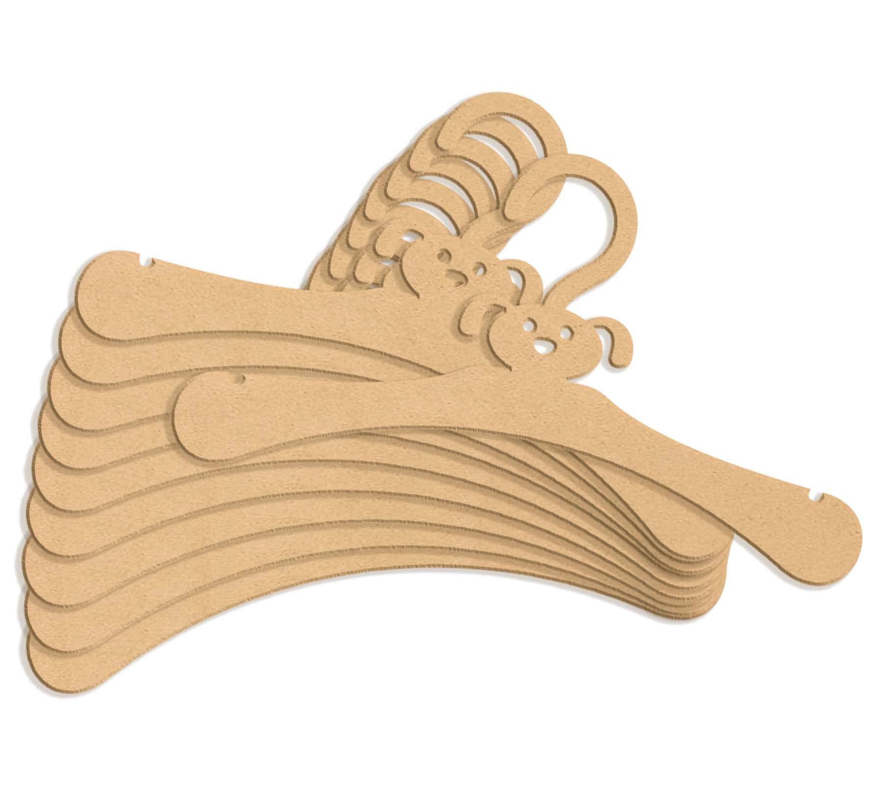 Haoser Kids Clothes Hanger, Solid MDF Garment 10 inch Hangers with Non Slip Bar for Kids - Haoser