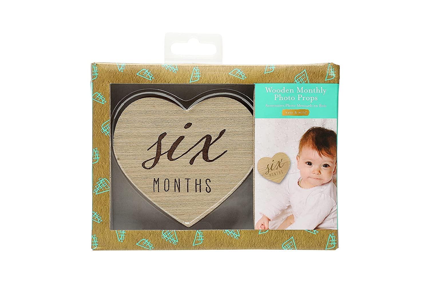 Haoser Pack of 13 Pieces Baby Milestone Cards, Wood Milestone Cards, Pregnancy, Baby Shower Gift, New Baby Gift Pack - Haoser