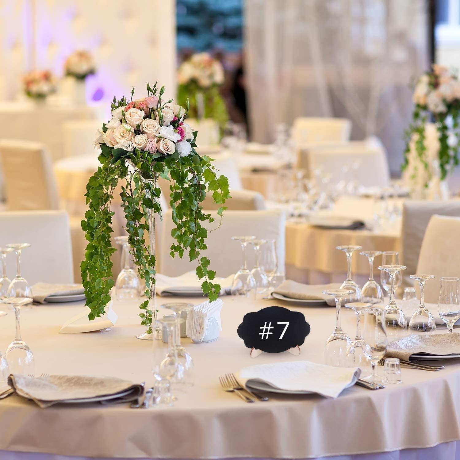 Haoser 12 Pack Mini Chalkboard Signs with Stand,Small Rectangle Wooden Chalkboards Blackboard for Food Signs,Food Signs, Wedding Signs, Message Board. - Haoser