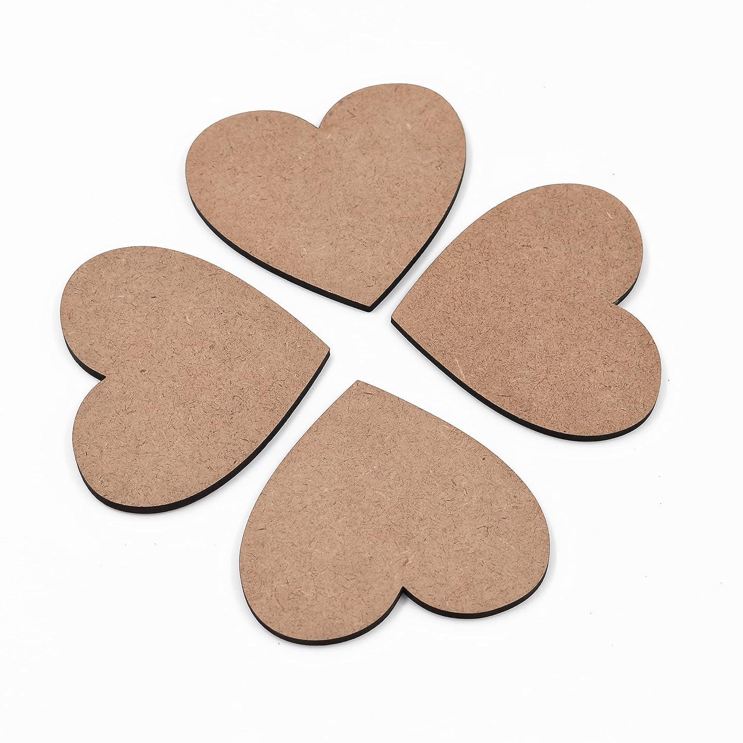 Haoser DIY Coasters - MDF Plain Wooden Coasters in Mixed Shapes - 4 in Cutouts for Painting, Set of 20 Blank Wooden MDF Coaster for Craft Painting (4 Pcs in Each Shape)- Set of 20 - Haoser
