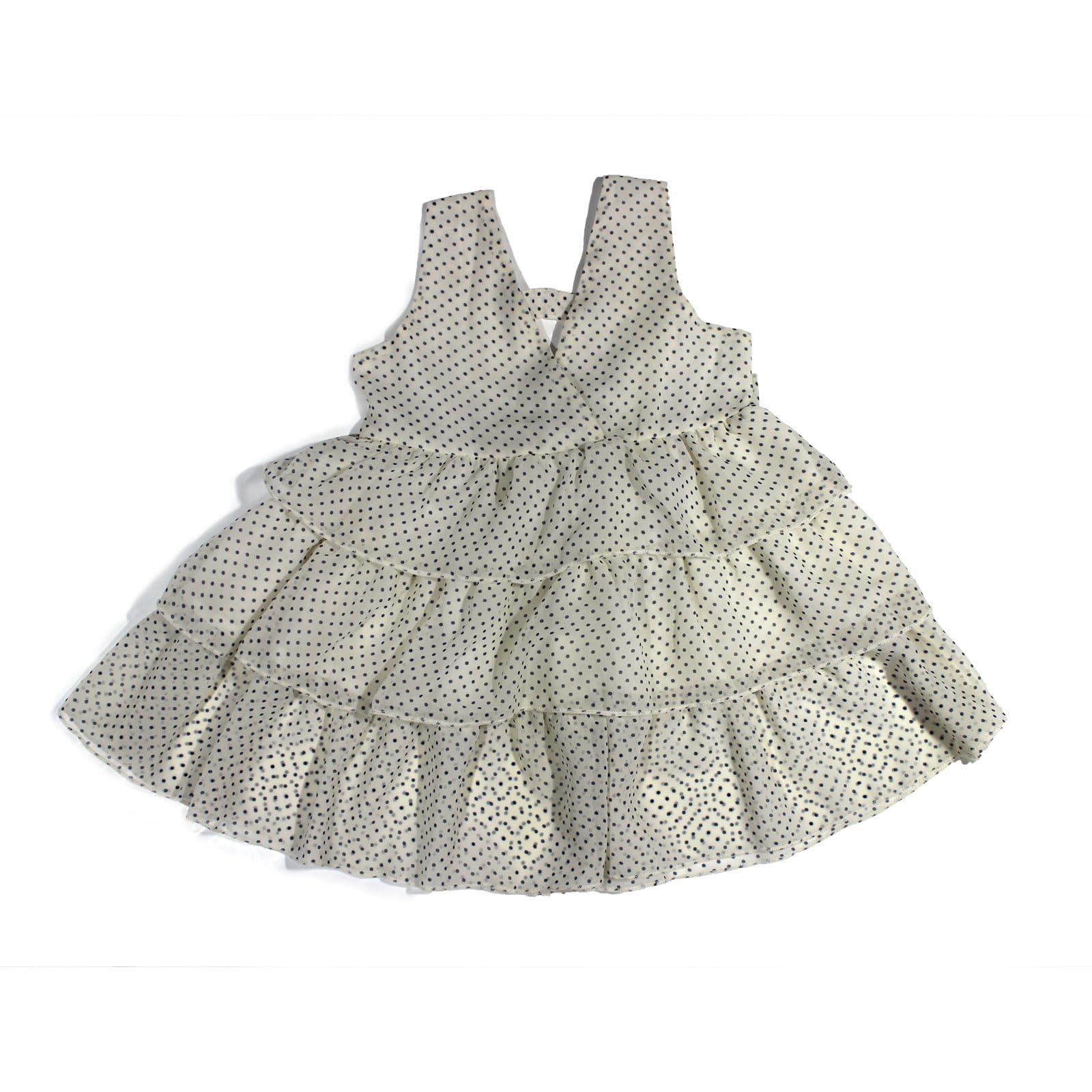 Haoser Georgette Baby Girls Frocks |Frocks for Girls|White Colour Frocks for Girls - Haoser