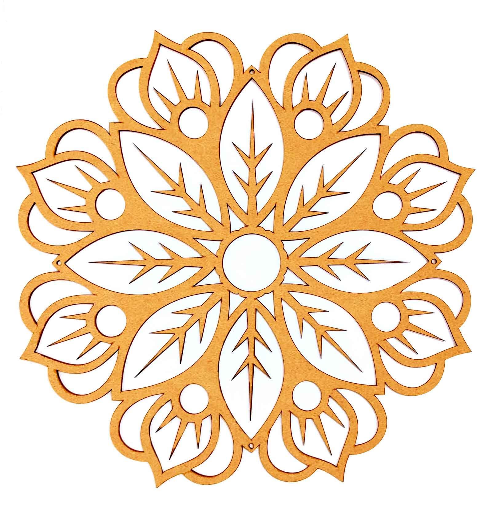 Haoser Wooden Mandala Art Design Panel for Home Décor, Living Room, Bedroom, Living Area, Office - Haoser