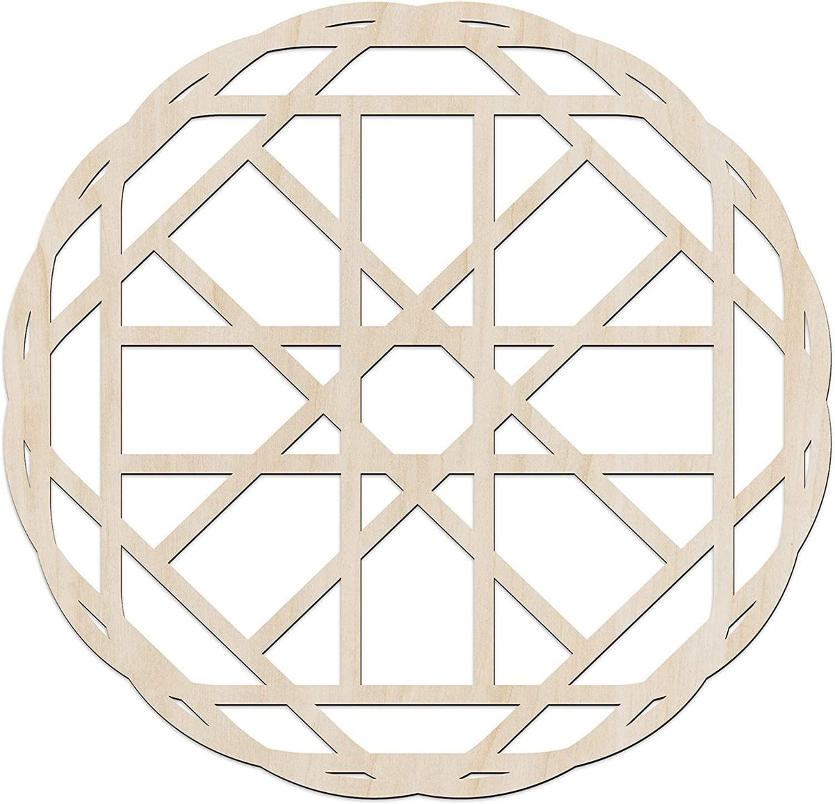 Haoser wooden mandala wall art Design 19, 30 cm birch plywood panel