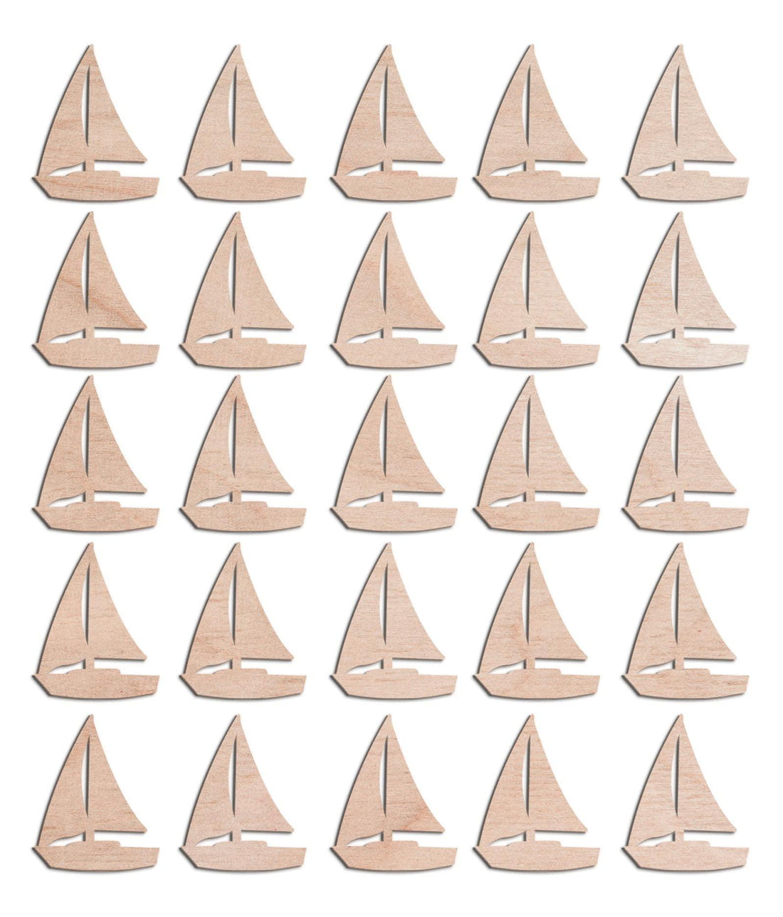 Haoser 3mm Wooden Boat Cutouts for Scrapbooking Arts Crafts DIY Decoration Display Décor - Haoser