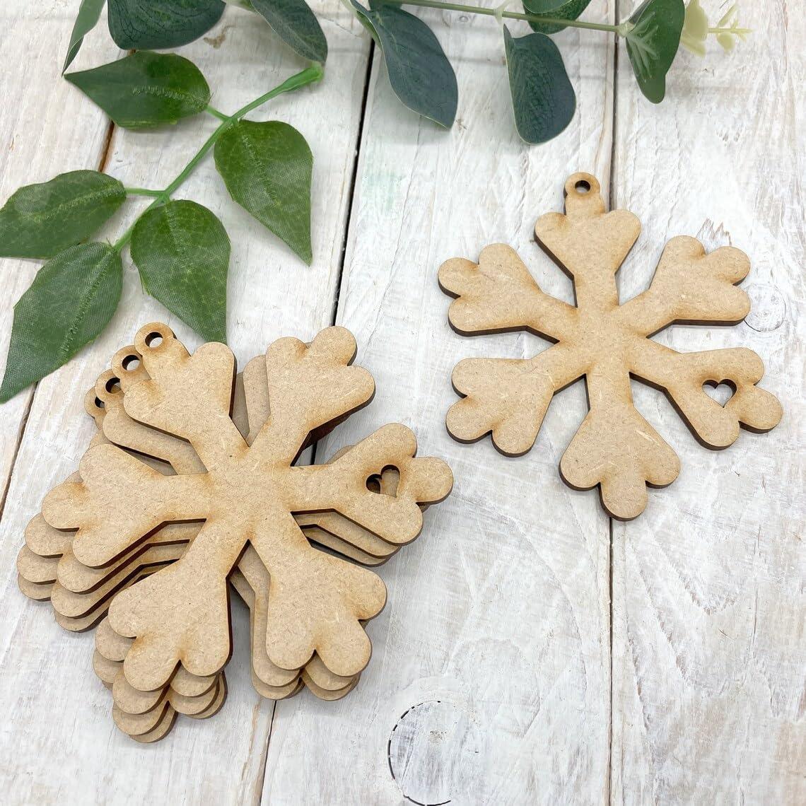 Haoser 18 pc Christmas Wooden Hanging Ornaments Unfinished Wood Slices Christmas Crafts for Kids DIY Christmas Decorations Party Supplies Favors - Haoser