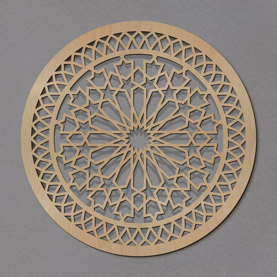Haoser Wall Art Circle Panel 16x16 Inches, Wall decor, Living Room Art, Wood art, Wall Hangings, Wall Decor Bedroom, Framed Wall Art - Haoser