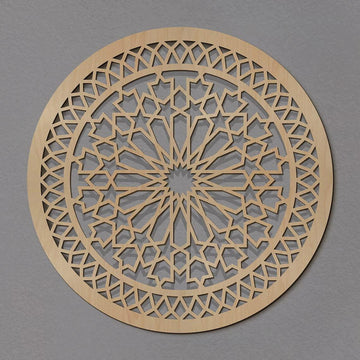 Haoser Wall Art Circle Panel 16x16 Inches, Wall decor, Living Room Art, Wood art, Wall Hangings, Wall Decor Bedroom, Framed Wall Art - Haoser