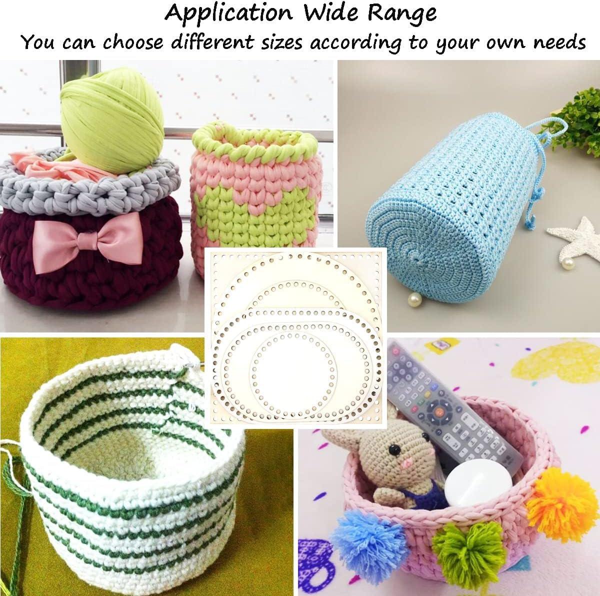 Haoser 6 Pieces 3 Styles Wooden Crochet Bag Bottom Oval Crochet Basket Wood Base Blank Wooden Basket Bottoms Shaper for DIY Basket Weaving Crochet Supplies DIY Bag Shoulder Bags Purse Making - Haoser