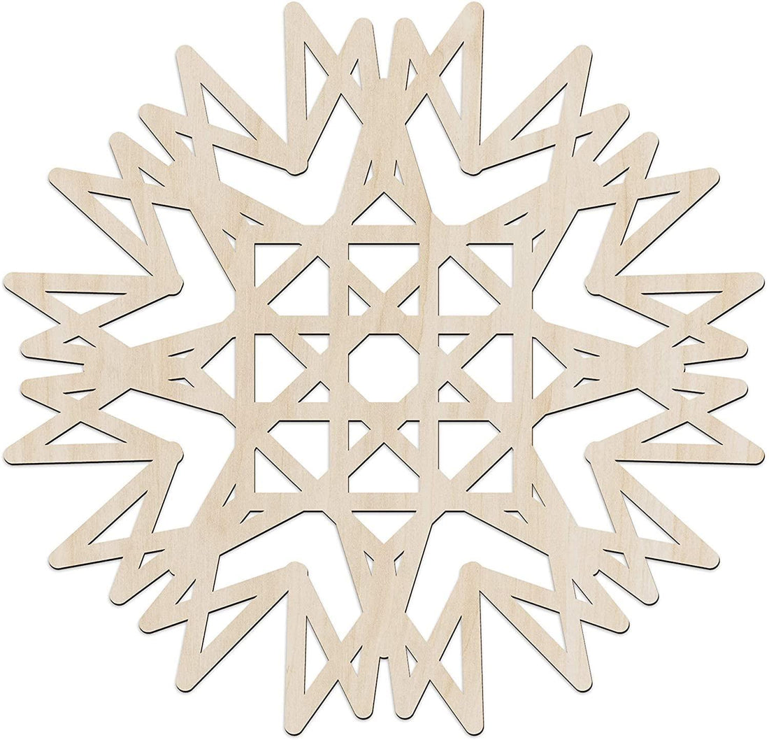 Haoser Mandala Wooden Wall Art, Whirl Look Lattice Abstarct Geometric, Birch Wood Plywood Rustic Wall Art Accent for Hallway Bedroom Living Room Cafes and Offices (Mandala Design-17_30CM) - Haoser