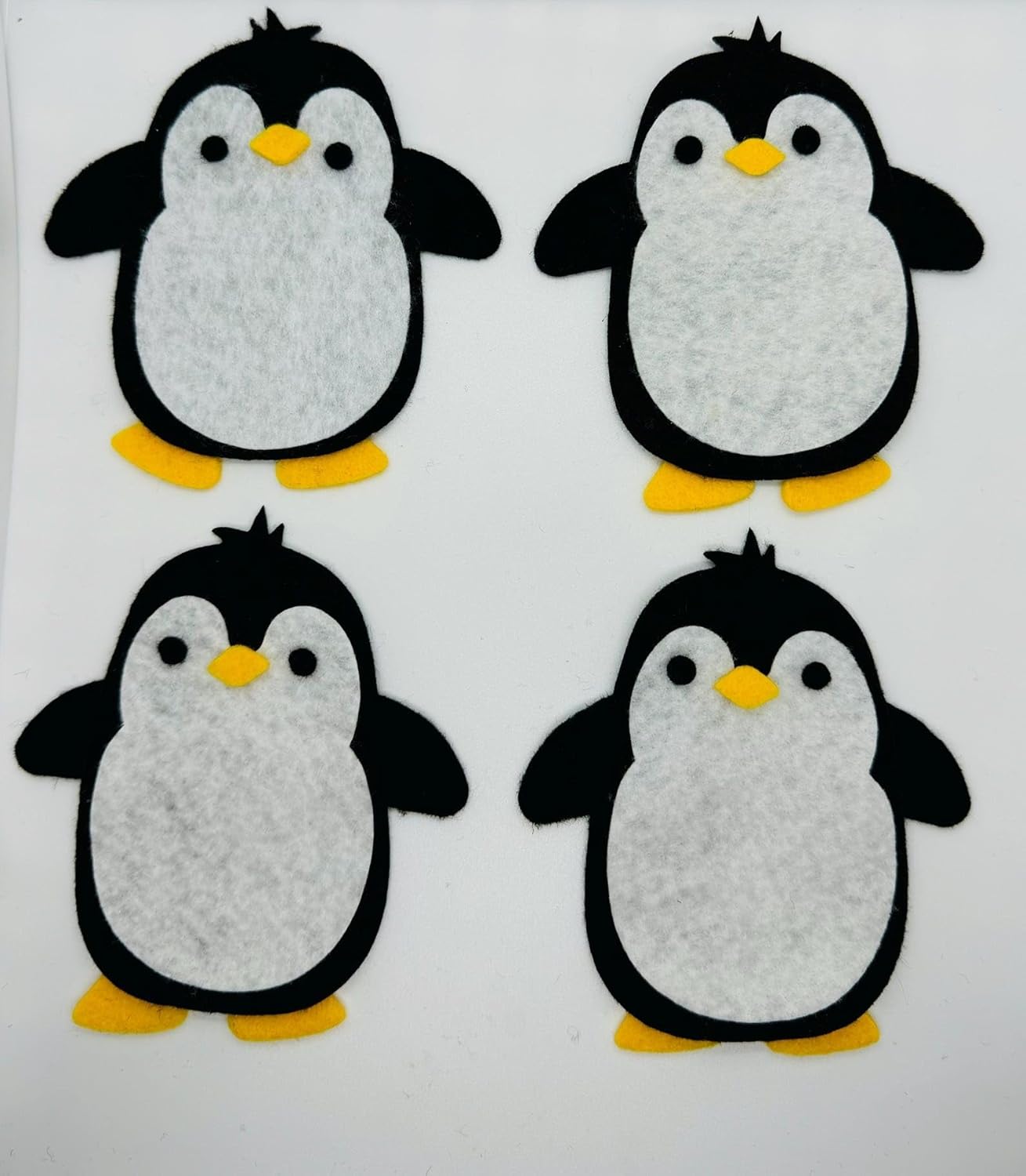 4 Pcs Felt Penguin Cutouts (4 x 3.14 Inch) | DIY Craft Shapes for Kids