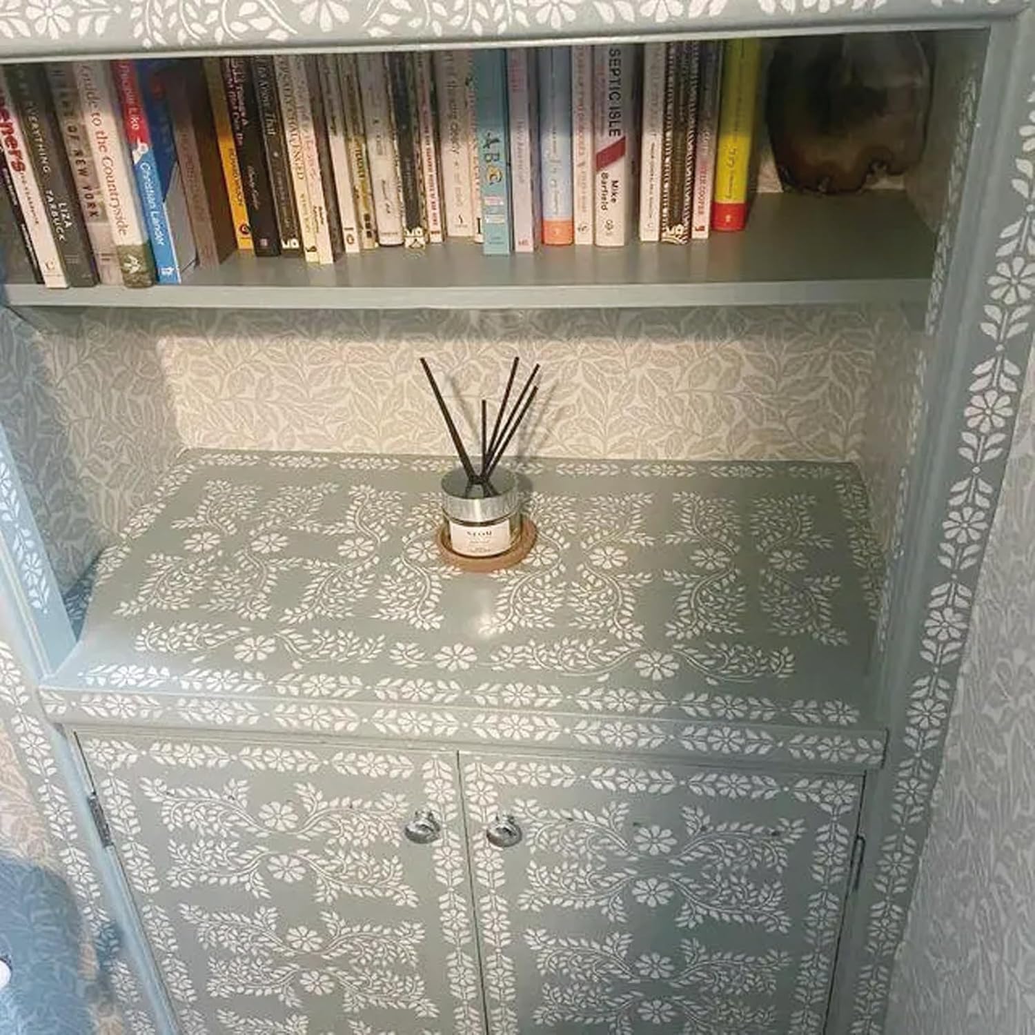 Pack of 13 Border Corner Stencils for Painting – 11.8x3 Inch Reusable Plastic Stencil Set