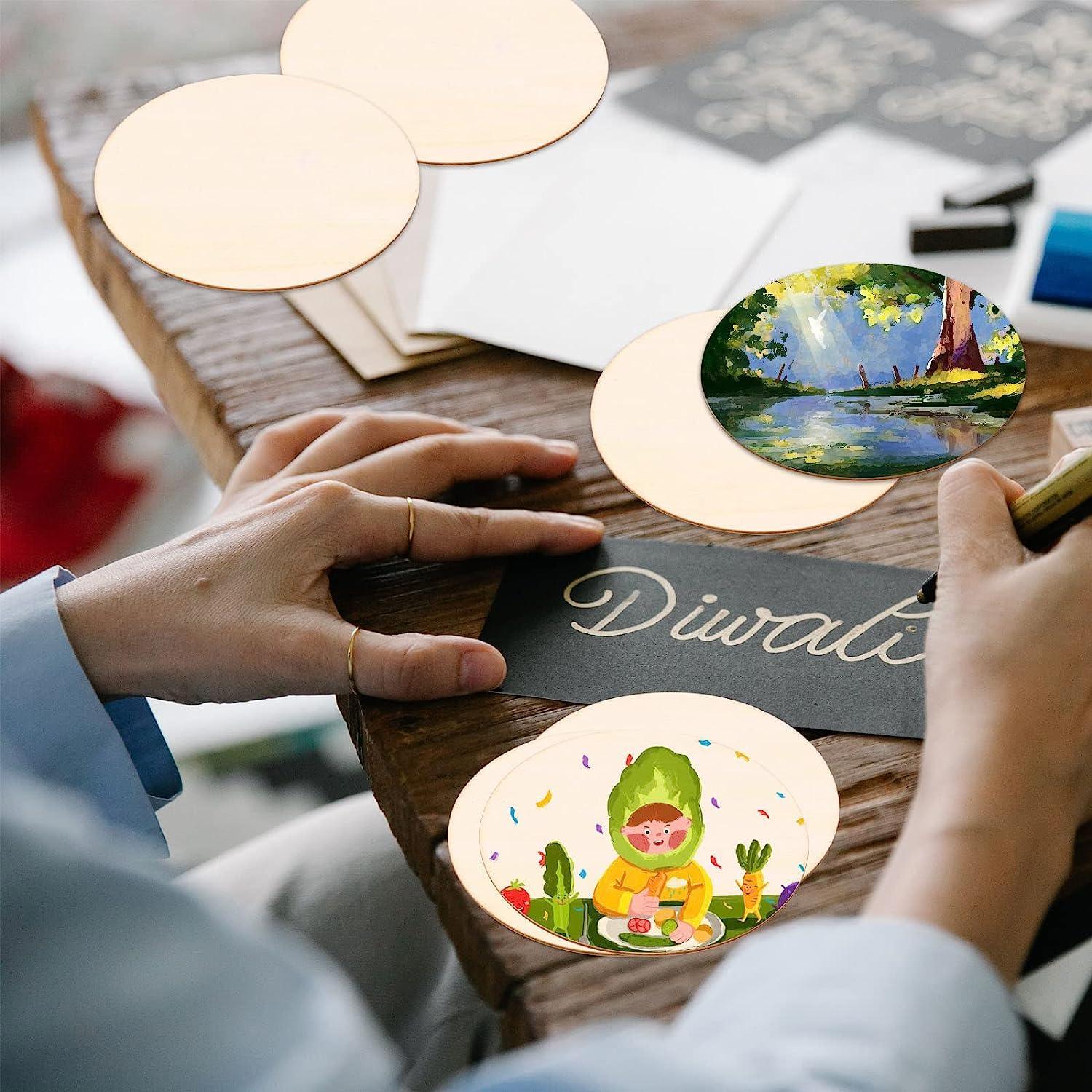 HaoserMDF Boards for Art and Craft, Wood MDF Sheets for Craft Work, DIY MDF Cutouts, 3 Inch - Haoser