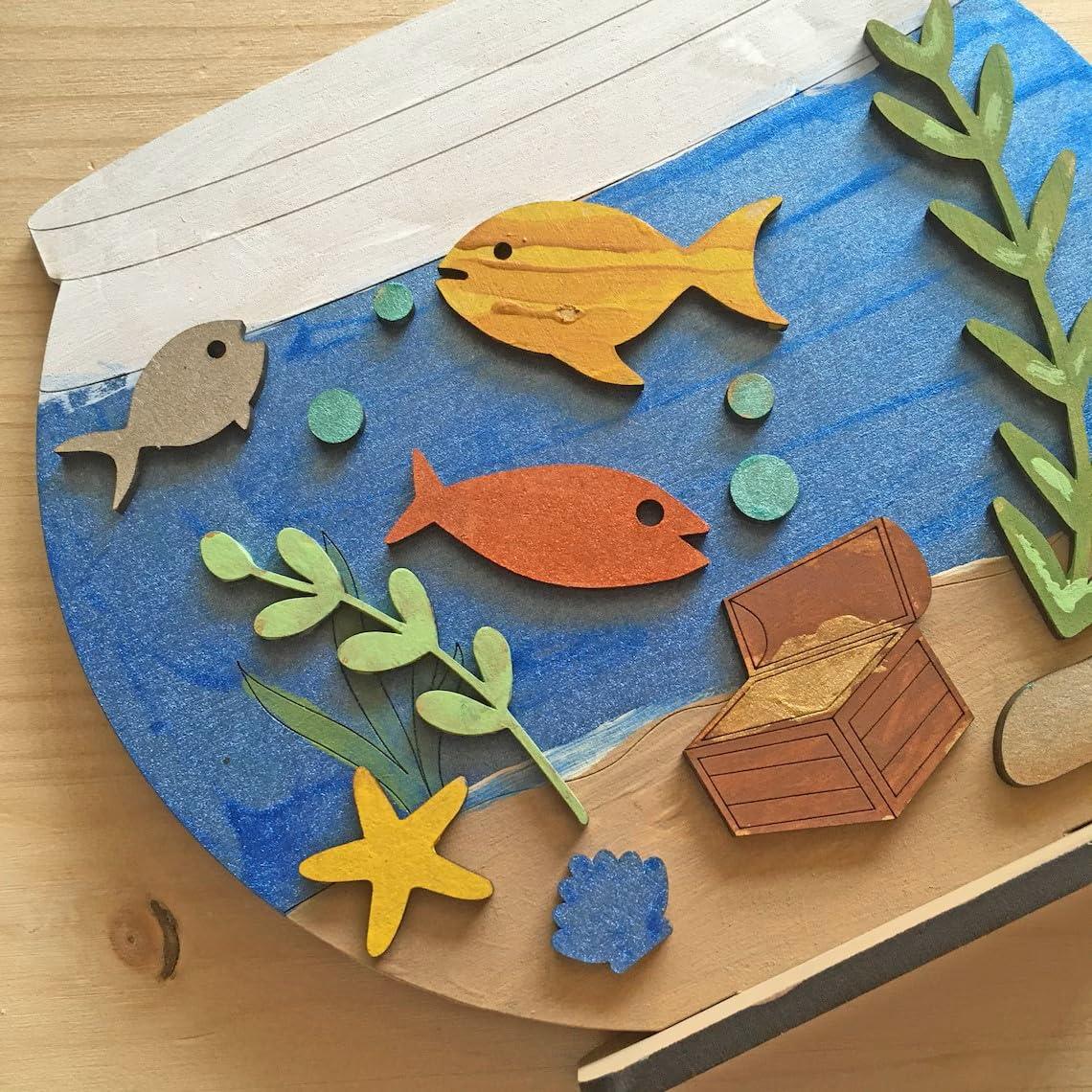 Make-Believe Art & Craft - DIY Kid Craft kit (Fish Bowl) - Haoser
