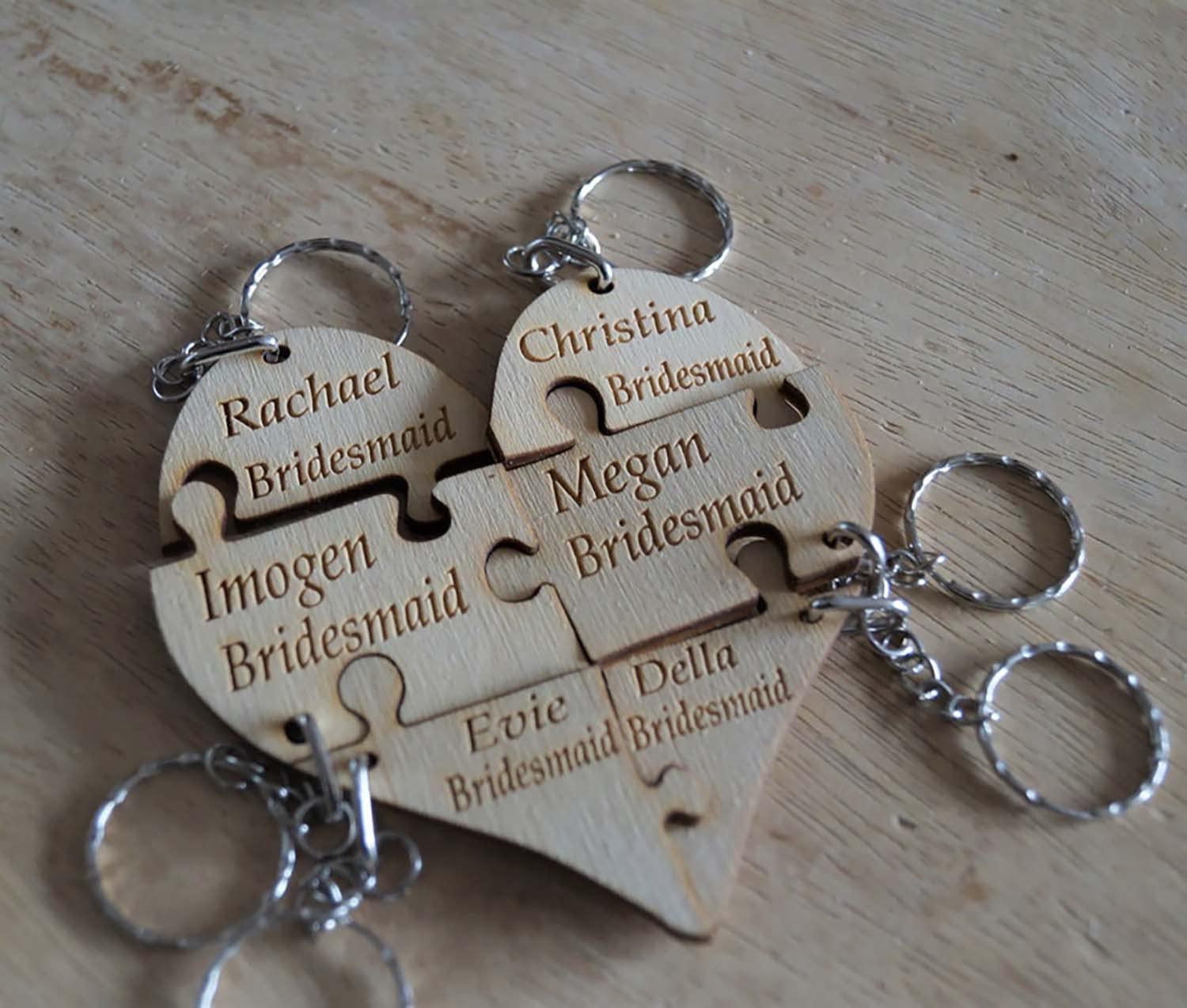 Haoser Customized Wooden Keyring for DIY Projects - Laser Engravable, Printable & Writable, Design Wooden Key Chain for Gifting Friendship Day Heart Shape (Multipack) (H-PM3-KEYRING-3-HEART) - Haoser