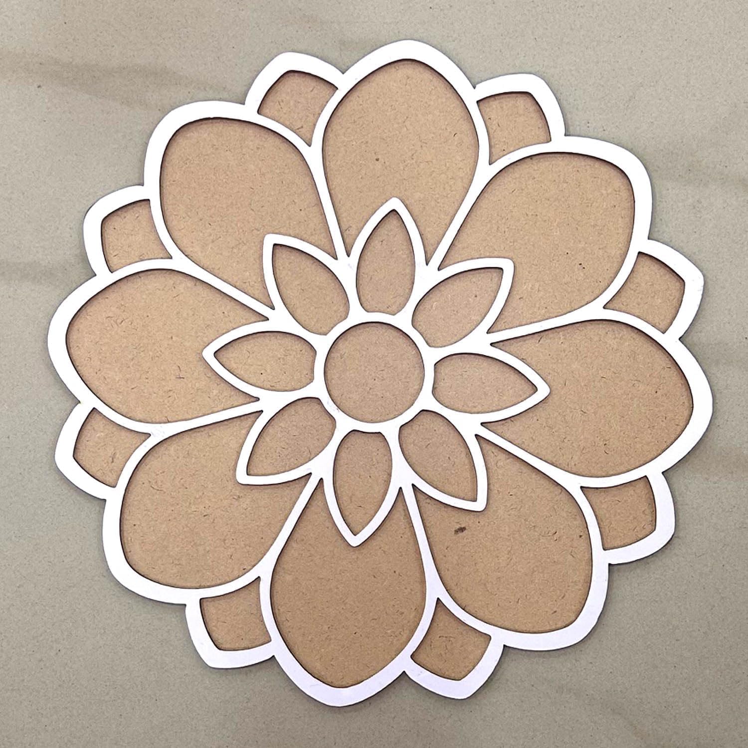 Haoser Round Flower Design Rangoli Mat | 12 Inch