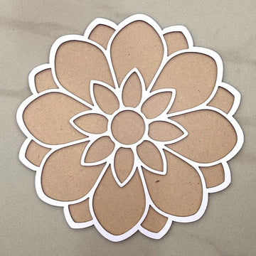 Haoser Round Flower Design Rangoli Mat | 12 Inch