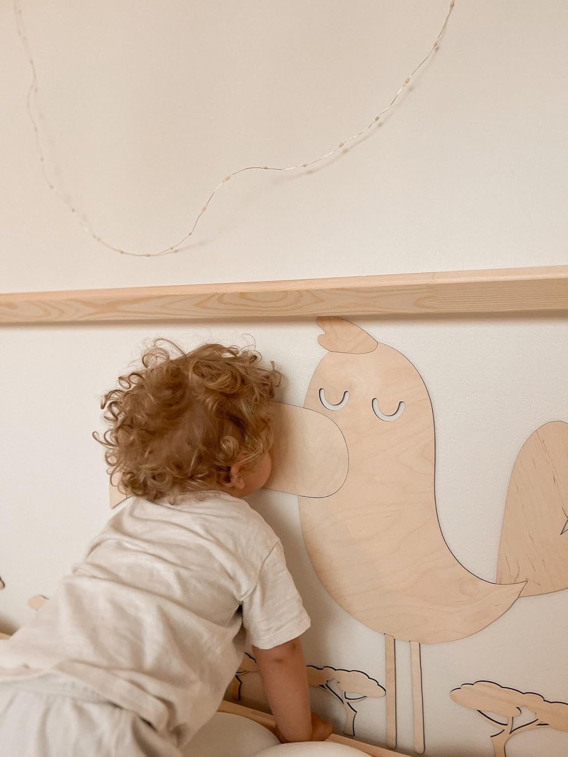 7 Pcs Safari Theme Wooden Wall Decor for Kids Room | Jungle Animal Nursery Wall Art